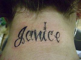 Image result for Neck Tattoo Lettering