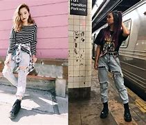 Image result for Grunge Outfits Aesthetic Blue Jeans