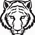 Image result for Tiger Head Line Drawing