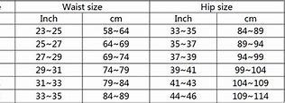 Image result for Bodysuit Size Chart