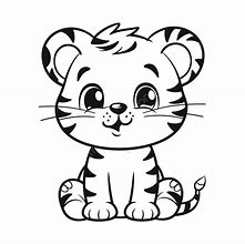 Image result for Baby Tiger Face Clip Art Outline