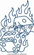 Image result for Dice On Fire Drawing