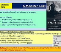 Image result for Language Features in the Monster Calls Book