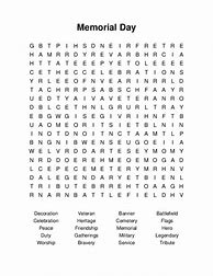 Image result for Memorial Day Word Search Printable