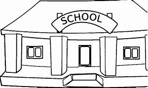 Image result for School Clip Art Black and White Outline