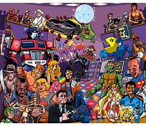 Image result for Free Vector of 80s Cartoons