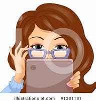 Image result for Lady with Glasses Clip Art