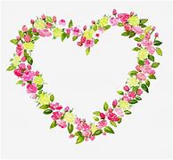 Image result for Flower Heart Wreath Clip Art