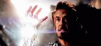 Image result for Iron Man Snap GIF