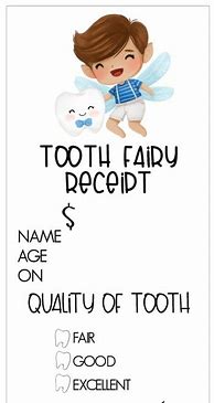 Image result for Tooth Fairy Receipt. Printable