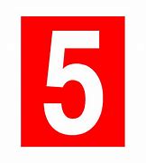 Image result for Red Number 5 Sticker