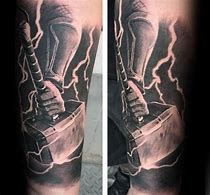 Image result for Mjolnir Tattoo Designs