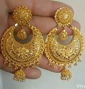 Image result for Gold Ear Chain Design