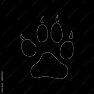 Image result for Black Dog Paw Print Art