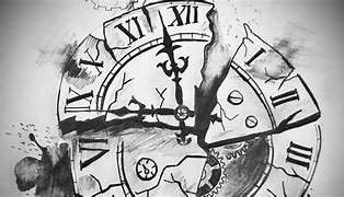 Image result for Broken Clock Ink Drawing