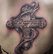 Image result for Cross Tattoo with Scripture