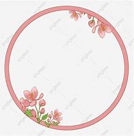 Image result for Pink Flower Border Round