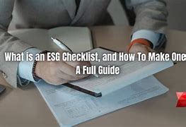 Image result for ESG Compliance Checklist