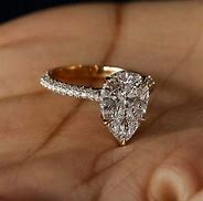 Image result for Pear-Shaped Ring with Solitaiire Diamond