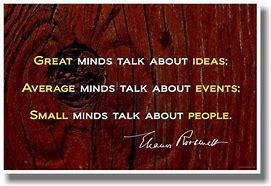 Image result for Small People Talk About People Quote