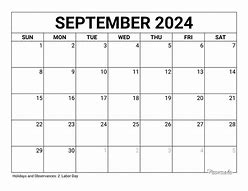 Image result for Sept 2024 Calendar