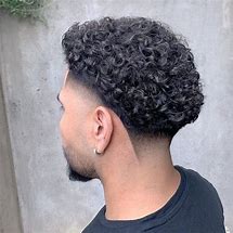 Image result for Taper Fade W Curly Hair Black Men