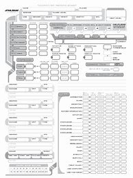 Image result for Star Wars Character Sheet