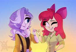 Image result for MLP Apple Bloom X Diamond Tiara Kiss