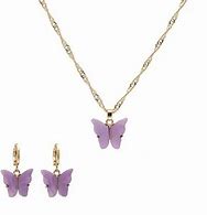 Image result for Butterfly Earrings and Necklace Set