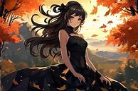 Image result for Anime Girl Black Clothes