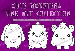 Image result for Cute Monster Line Drawing