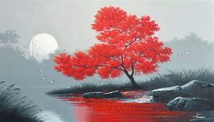 Image result for Red Tree Painting