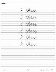 Image result for Cursive Numbers Worksheets