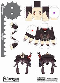 Image result for Hu Tao Papercraft