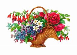 Image result for Purple and Yellow Flower Basket Clip Art