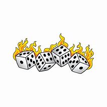 Image result for Dice On Fire Drawing