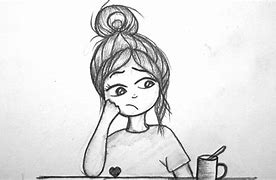 Image result for Alone Girl Drawing