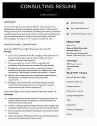 Image result for consulting resume