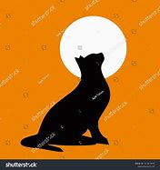 Image result for Cat Moon Red Background