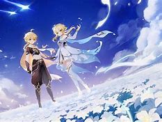 Image result for Genshin Impact Lumine and Aether Fan Art