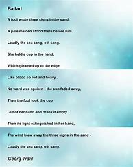 Image result for A Ballad Poem