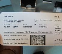 Image result for Air Canada Plane Ticket