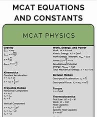 Image result for Kaplan MCAT Equation Sheet