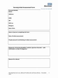 Image result for Initial Nursing Assessment Form