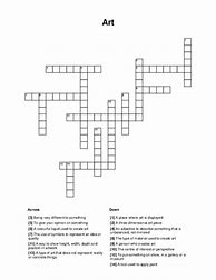 Image result for Printable Art Crossword Puzzles