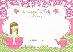 Image result for Tea Party Birthday Invitations