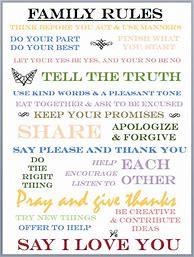 Image result for Family Rules Printable