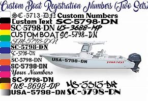 Image result for Glitter Vinyl Boat Registration Numbers