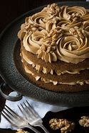 Image result for Coffee and Walnut Cake with Buttercream