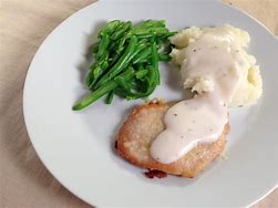 Image result for Pork Chops with Gravy